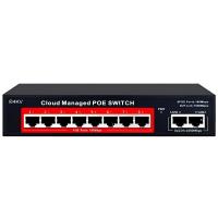 PCPRO PS208G 8 PORT 10/100mbps + 2 GIGABIT PORT SWİCH POE 120W Cepten yönetilebilir - 1